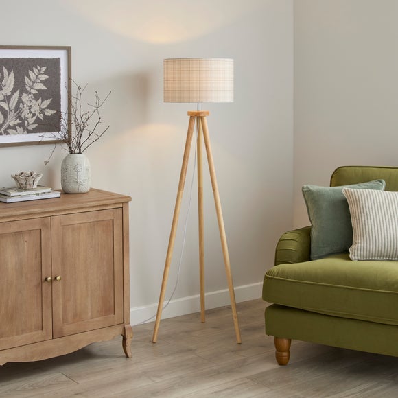 Jandia Wooden Tripod Floor Lamp