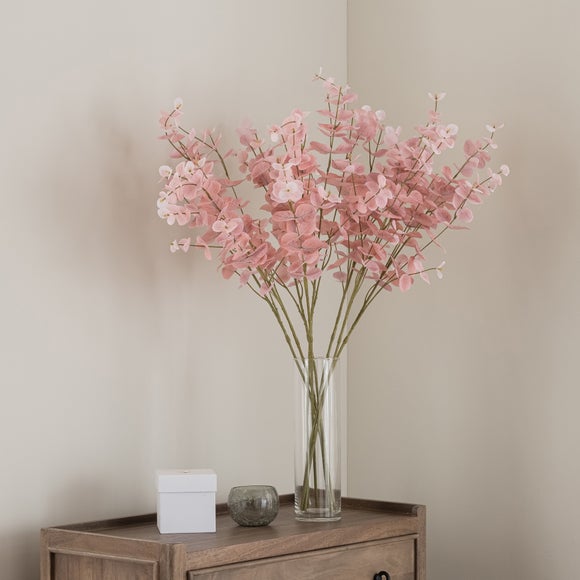 Click to view product details and reviews for Artificial Pink Eucalyptus Spray.
