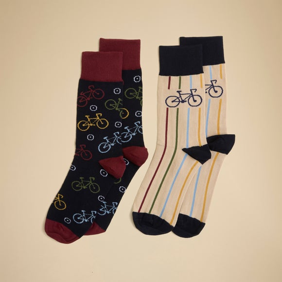 Set of 2 Bicycle Cotton Socks