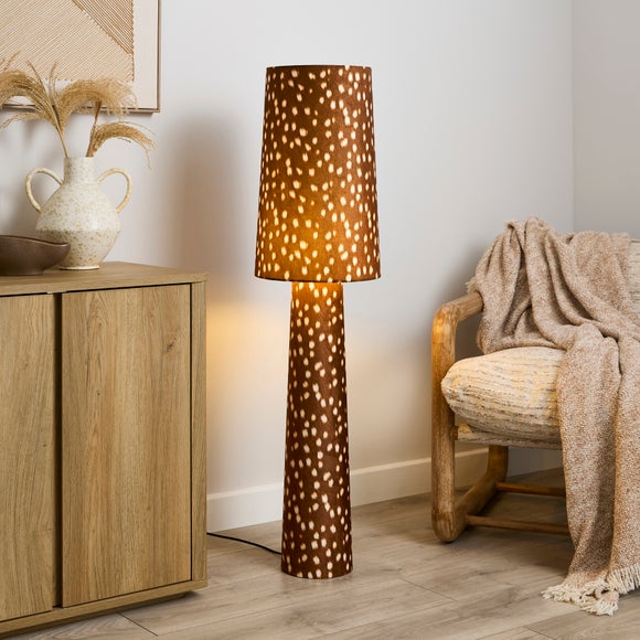 Deer Print Fabric Floor Lamp