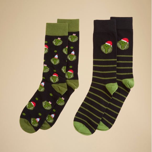 Set of 2 Brussels Sprouts Cotton Socks