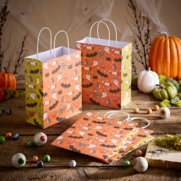 Hootyballoo Pack of 4 Halloween Paper Treat Bags