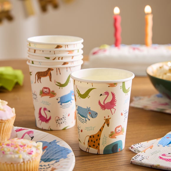 Pack of 6 Animal Paper Cups