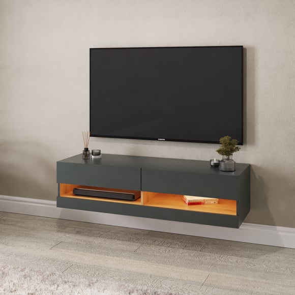 Return - Delta 120cm Floating Wall TV Unit with LEDs for TVs up to 55"