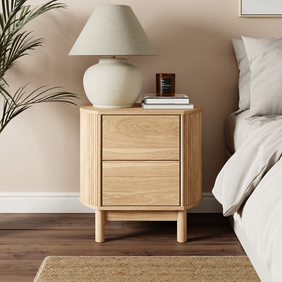 Return - Mateo 2 Drawer Bedside Table
