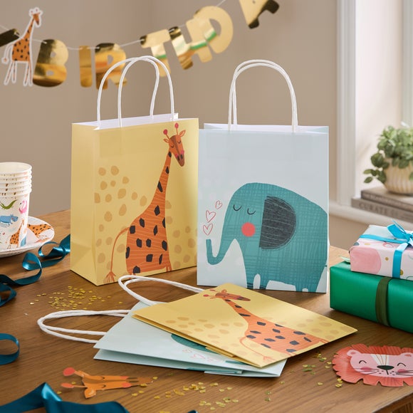 Pack of 4 Animal Paper Gift Bags
