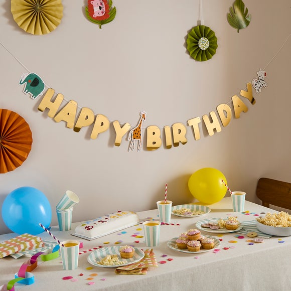 Happy Birthday Animal Paper Bunting