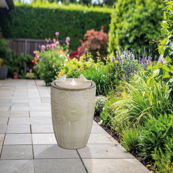 Ceramic Cream Water Feature