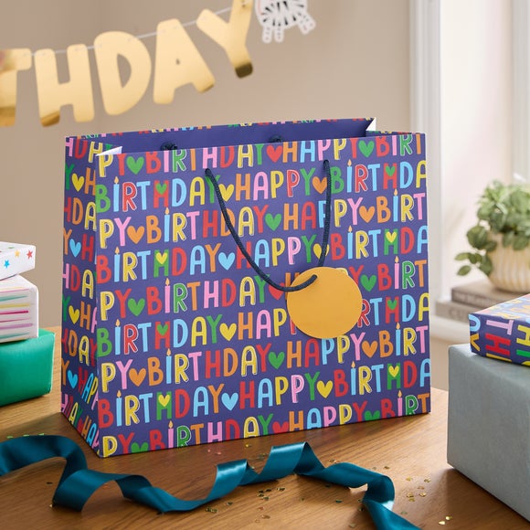 Happy Birthday Large Paper Gift Bag