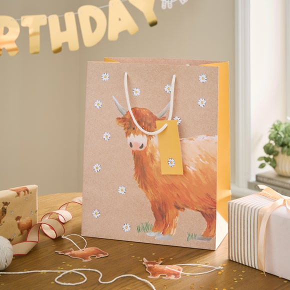 Highland Cow Large Paper Gift Bag