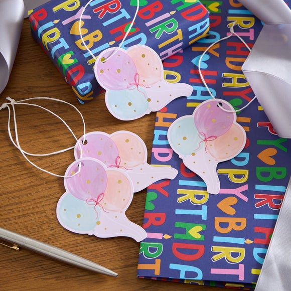 Pack of 4 Balloon Foil Gift Tags