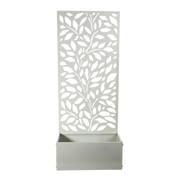 Screen Planter with Leaf Design