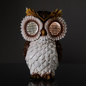 Solar Owl With Moving Eyes