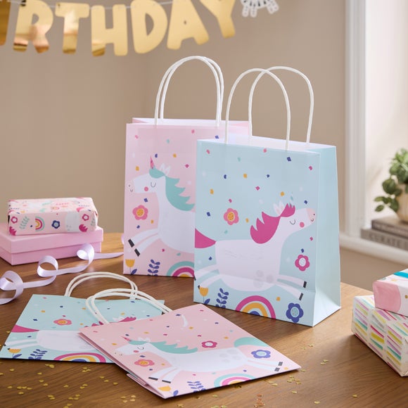 Pack of 4 Unicorn Paper Gift Bags