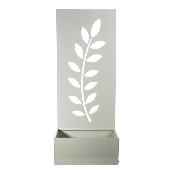 Screen Planter with Fern Design