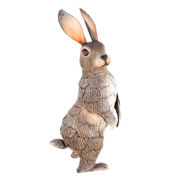 Standing Metal Rabbit Garden Ornament