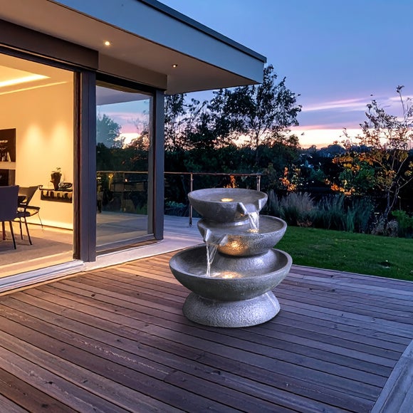 Three‑Tier Cascading Bowls Water Feature
