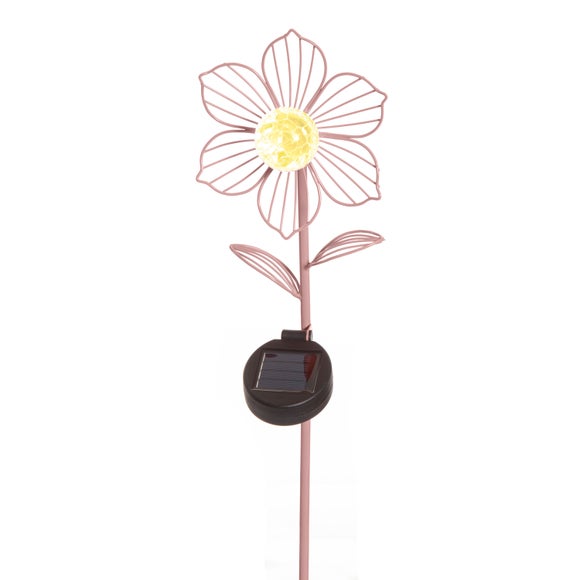 Solar Metal Flower Garden Stake