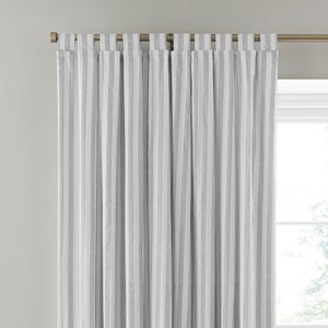 Durham Textured Stripe 100 Cotton Tab Top Curtains