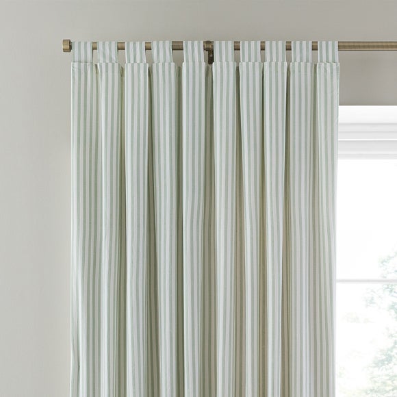 Dawson Stripe 100% Cotton Tab Top Curtains