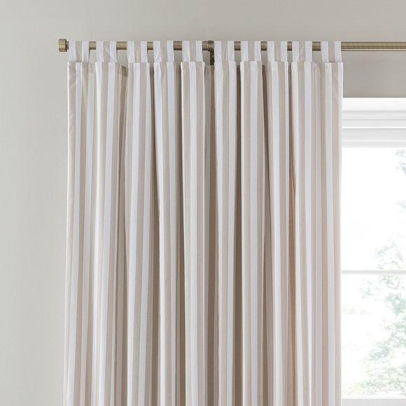 Durham Stripe 100% Cotton Tab Top Curtains