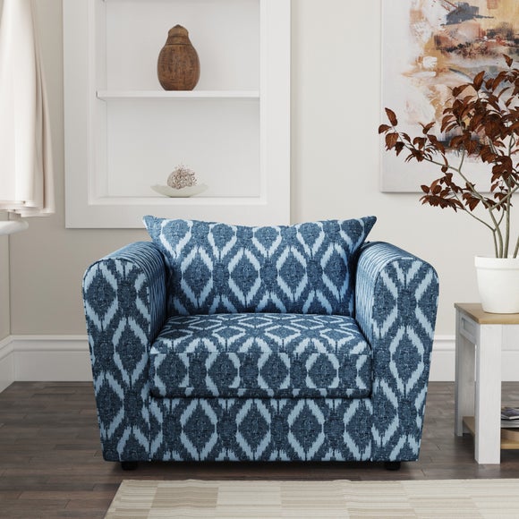 Blake Ikat Multi Weave Snuggle Chair