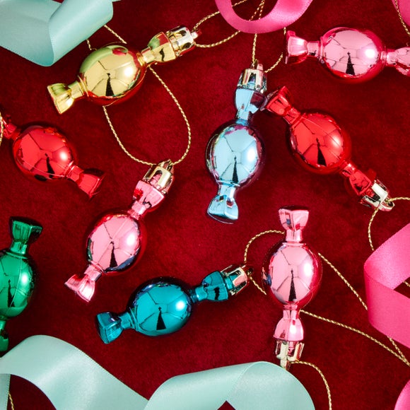 Pack of 9 Mini Sweet Hanging Decorations