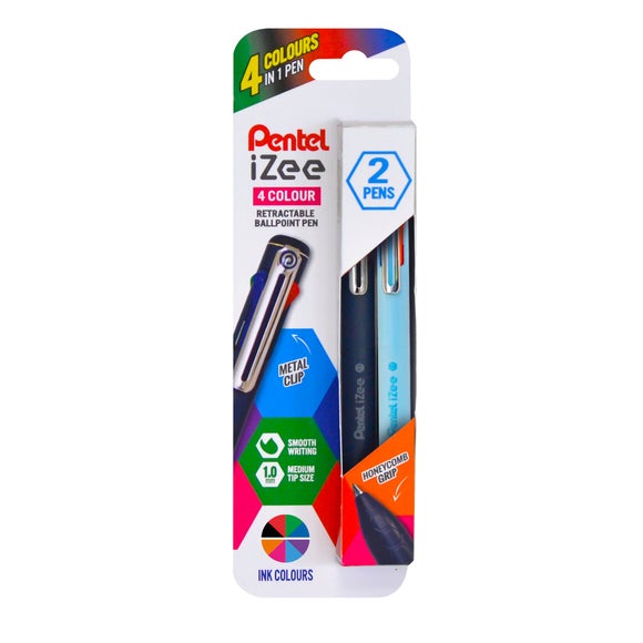 Pentel Set of 2 4-Colour Pens
