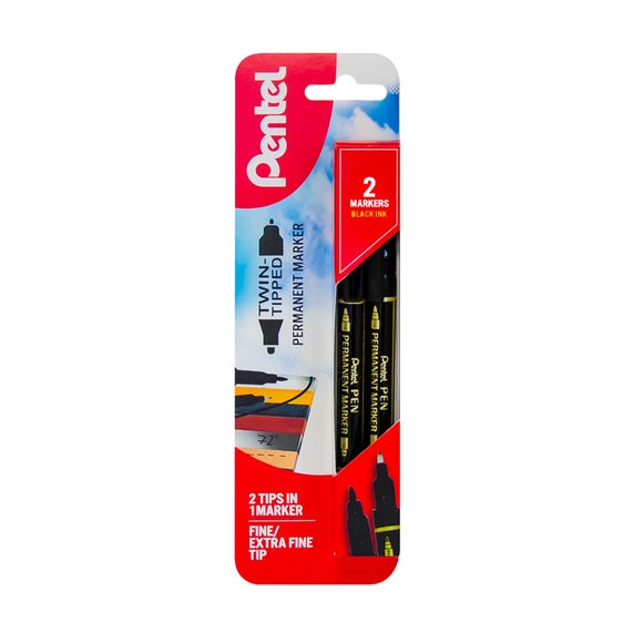 Pentel Set of 2 Twin Tip Permanent Markers