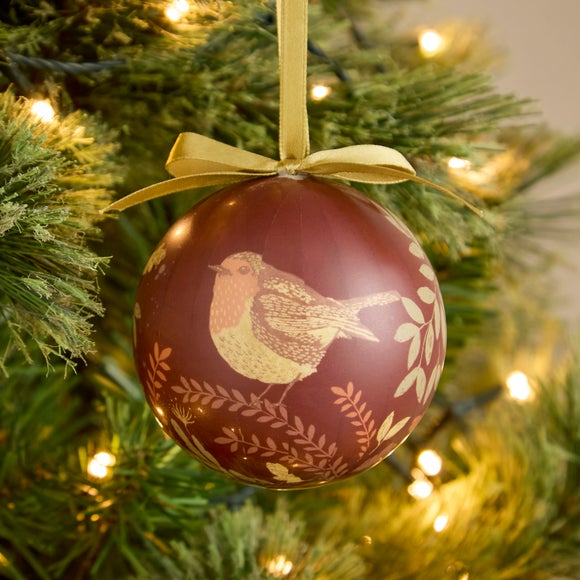 Robin Decoupage Hanging Decoration