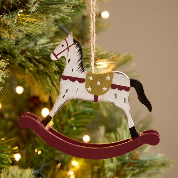 Wooden Rocking Horse Hanging Decoration