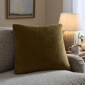 Double Sided Faux Fur Square Cushion