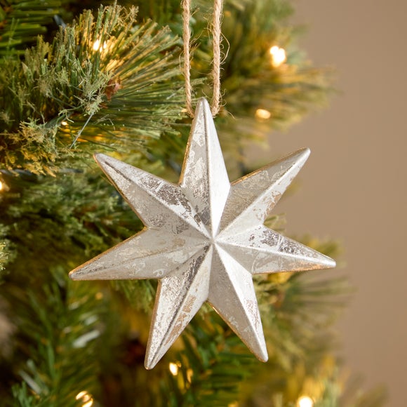 Silver Star Hanging Decoration