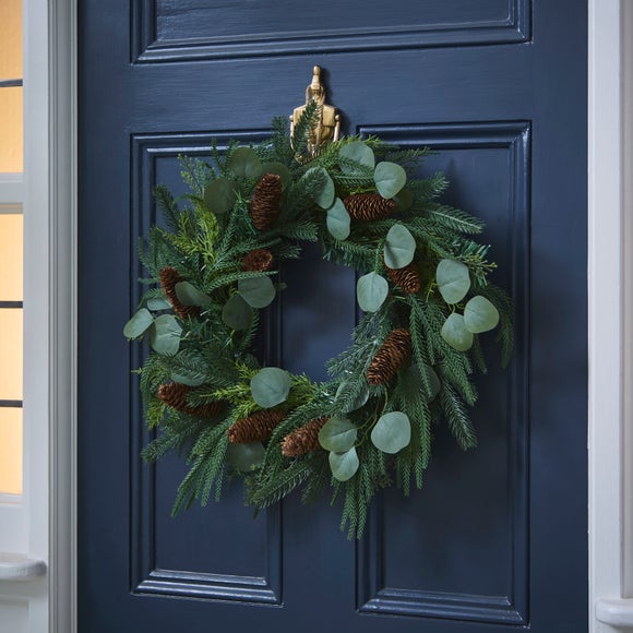 Artificial Evergreen & Pinecone Wreath