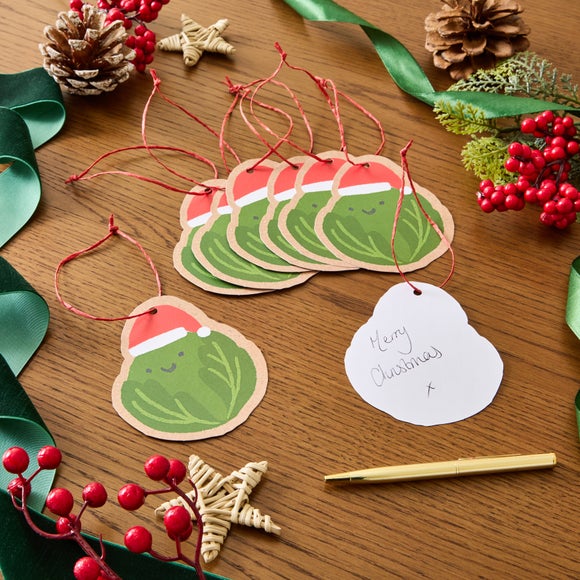 Pack of 8 Brussels Sprout Gift Tags