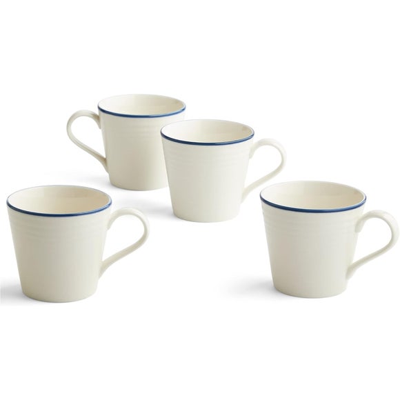 Royal Doulton Gordon Ramsay Maze Denim Line Set of 4 Mugs