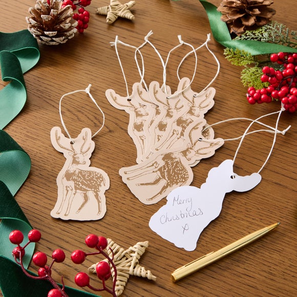 Pack of 8 Stag Gift Tags