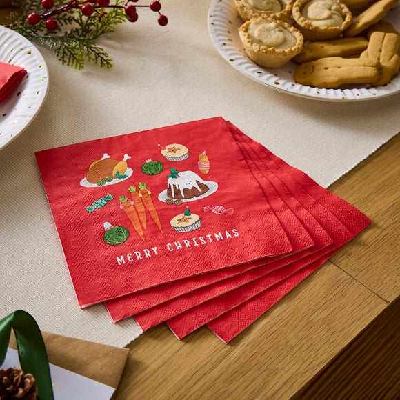 Pack of 20 Foodie Paper Napkins