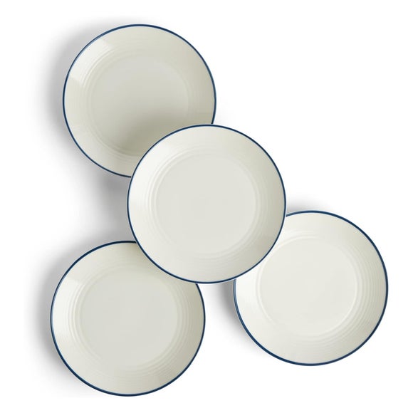 Royal Doulton Gordon Ramsay Maze Denim Line Set of 4 Side Plates