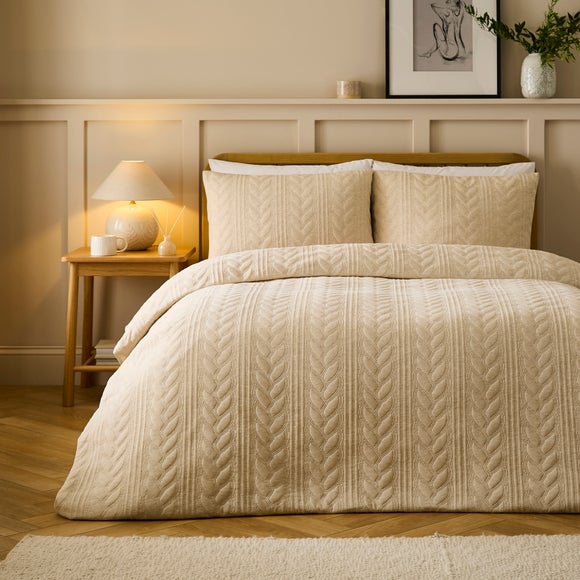 Berkley Cable Duvet Cover and Pillowcase Set