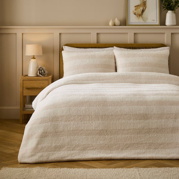 Borg Fleece Duvet Cover and Pillowcase Set