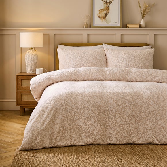 Bellamere Burnout Fleece Duvet Cover and Pillowcase Set