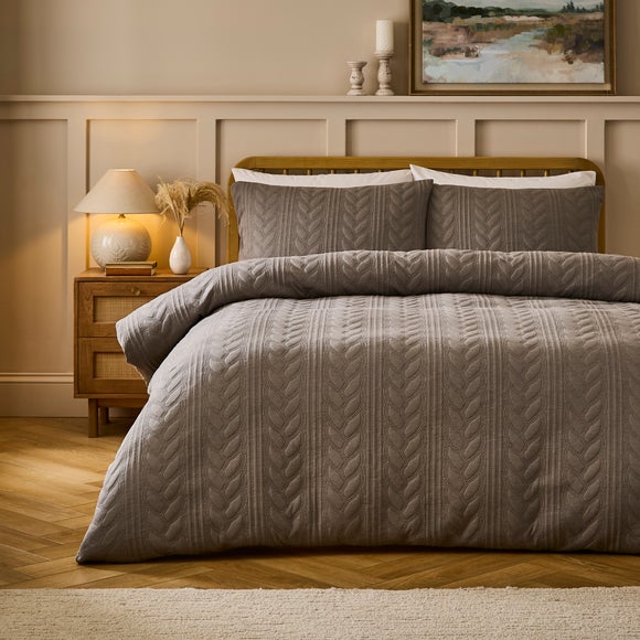 Berkley Cable Duvet Cover & Pillowcase Set