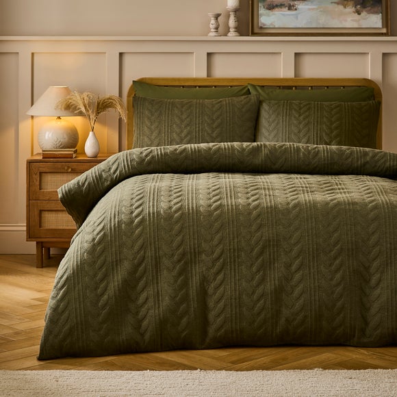 Berkley Cable Duvet Cover and Pillowcase Set