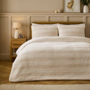 Borg Fleece Duvet Cover And Pillowcase Set