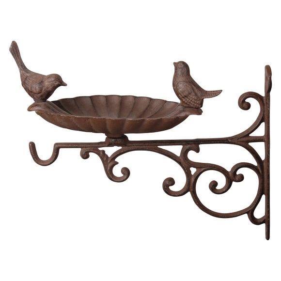 Fallen Fruits Bird Bath Feeder with Wall Bracket