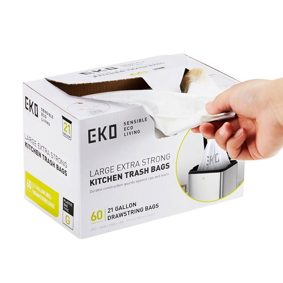 EKO Pack of 60 Bin Liners Size G