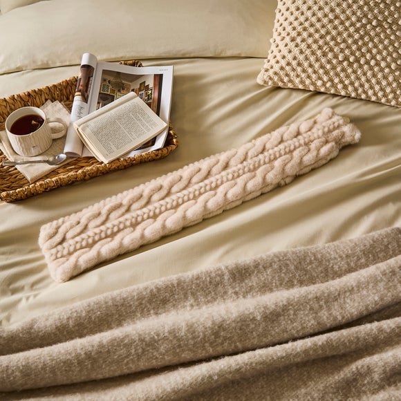 Cable Faux Fur Long Hot Water Bottle