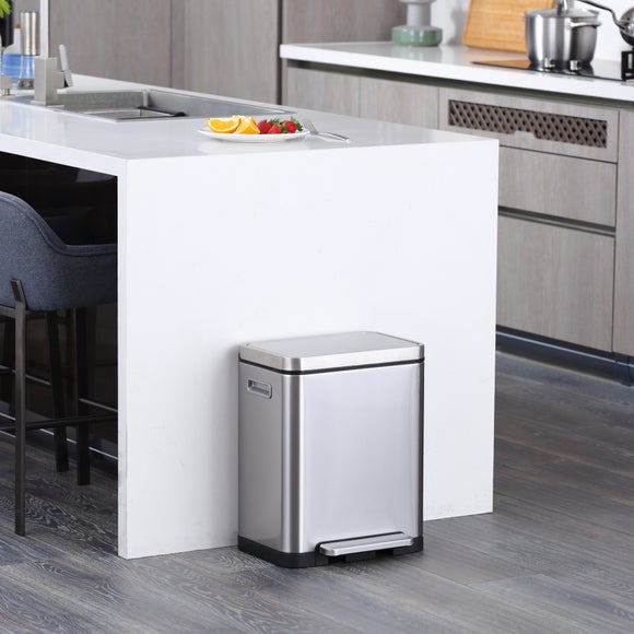 View Eko X Cube Stainless Steel Pedal Bin View Eko X Cube Stainless Steel Pedal Bin