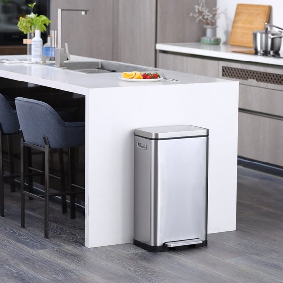 View Eko X Cube Stainless Steel Pedal Bin View Eko X Cube Stainless Steel Pedal Bin